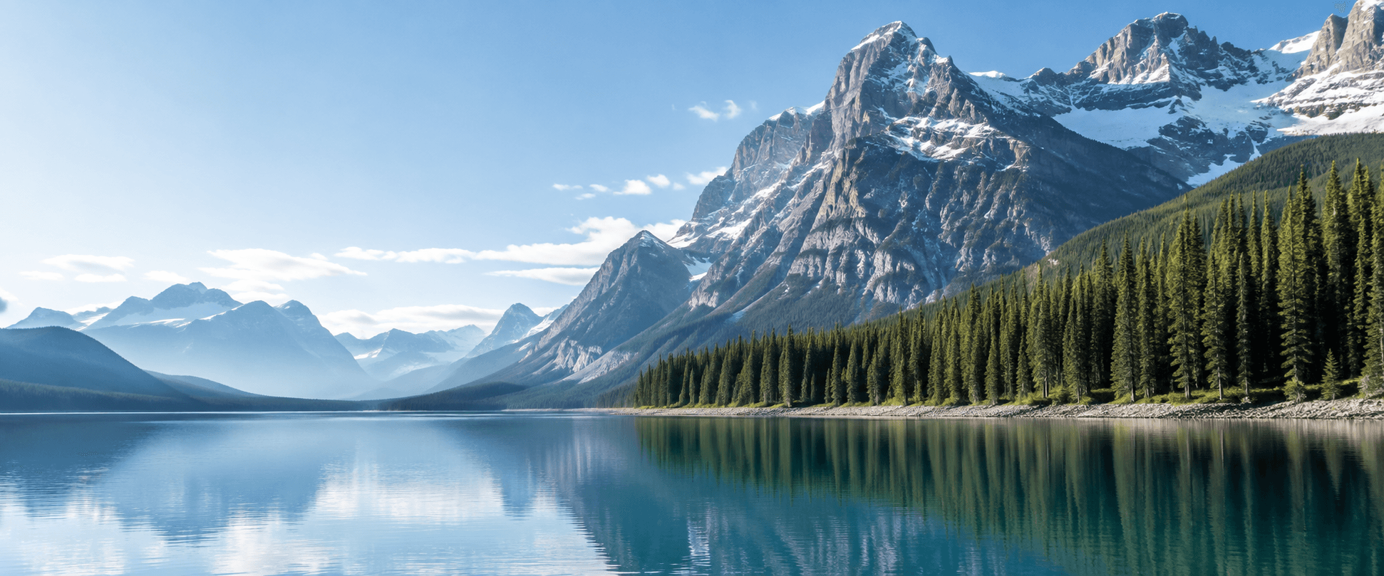 Canadian Rocky Mountains and alpine lake